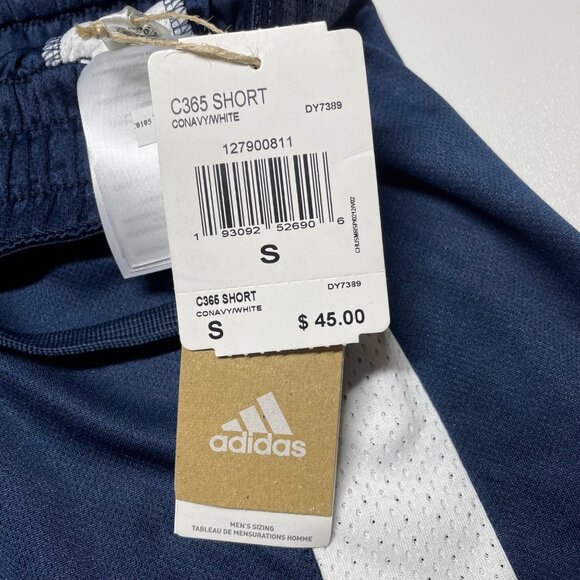 Adidas C365 Shorts Men’s Small Navy White Mesh Primegreen Athletic Training NWT - Picture 7 of 16